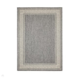 Flatweave Gel Greek Key Steel Grey Rug