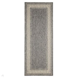 Flatweave Gel Greek Key Steel Grey Runner