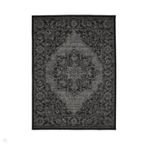 Flatweave Gel Medallion Black Rug