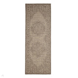 Flatweave Gel Medallion Latte Runner