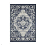 Flatweave Gel Medallion Navy Rug