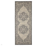 Flatweave Gel Medallion Steel Grey Runner