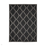 Flatweave Gel Trellis Black Rug