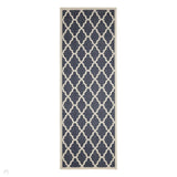 Flatweave Gel Trellis Navy Runner
