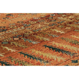 Gabbeh 415 C Traditional Persian Tribal Ethnic Pattern Print Multicolour/Brown/Orange/Gold/Rust/Terracotta/Burgundy Red/Pink/Green/Blue/Purple Runner