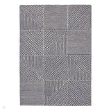 Geometric Charcoal Grey/Ivory Rug