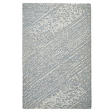 Hampton Tokyo Modern Abstract Distressed Hand-Woven Textured Wool Loop Pile Light Blue/Ivory/Beige/Grey Rug