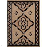 Harper Diamond HRP02 Jute-Look In-Outdoor Natural/Black Rug
