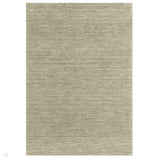 Hazy Modern Plain Ribbed Distressed Textured Hand-Woven Durable Cut & Loop Wool-Blend Flatweave Pistachio Green Rug