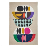 Inaluxe Modern Abstract Designer Wool Neon IX11 Beige/Cream/Blue/Black/Multicolour Rug