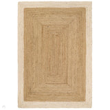 Jute Border Natural White Rug