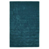 Kasbah KB2025 Modern Plain Geometric Hand-Carved Block Lines Wool Jewel Green Rug