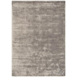 Katherine Carnaby Chrome Luxury Modern Plain Distressed Tonal Metallic Shimmer Hand-Woven High-Density Heavyweight Soft Textured Silky Viscose Taupe Brown/Grey Rug