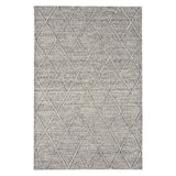 Katherine Carnaby Coast CD03 Modern Plain Geometric Diamond Shimmer Hand-Woven Textured Wool & Viscose Blend  Looped Pile Flatweave Grey Marl Rug