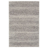 Katherine Carnaby Coast CS07 Modern Plain Stripe Shimmer Hand-Woven Textured Wool & Viscose Blend Looped Pile Flatweave Grey Marl/Cream Rug