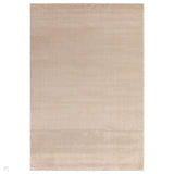 Kuza Plain Stripe Modern Abstract Distressed Shimmer Hi-Lo Textured Soft Velvety Touch High-Density Durable Easy-Care Short Pile Beige Rug