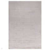 Kuza Plain Stripe Modern Abstract Distressed Shimmer Hi-Lo Textured Soft Velvety Touch High-Density Durable Easy-Care Short Pile Silver Rug