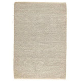 La Playa Modern Plain Mottled Beaded Pebble Hand Woven Textured Wool Looped Pile Natural Rug