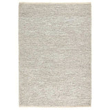 La Playa Modern Plain Mottled Beaded Pebble Hand Woven Textured Wool Looped Pile Silver/Charcoal Grey/vory Rug
