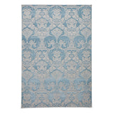 Laurence Llewelyn-Bowen Imperial Modern Floral Ornate Abstract Metallic Shimmer Soft-Touch Smooth Textured Polyester Short Pile Soft Blue/Sky Blue/Ivory Rug