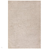 Laurent LA04 Modern Plain Distressed Subtle Abstract Damask Floral Motif Space-Dyed Tonal Textured Soft-Touch Durable Fine Yarn Polyester Low Profile Dense Short Pile Fringe Warm Beige/Stone Grey/Ivory Rug