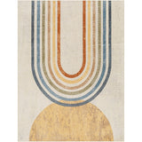 Lillian LLL2314 Washable Abstract Multicolored/Light Grey /Cream /Brown /Blue/Terra /Yellow/Dark Gold/ Anthracite Flatweave Rug