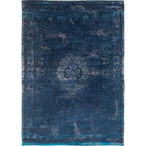 Louis De Poortere Fading World Medallion 8254 Blue Night Washable Polyester Flatweave Midnight Blue/Cobalt Blue/Teal Blue/Steel Grey/Ivory Eco-Rug