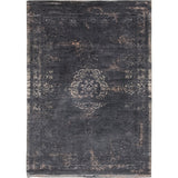 Louis De Poortere Fading World Medallion 8263 Mineral Black Washable Polyester Flatweave Mineral Black/Graphite Grey/Smoky Charcoal/Antique Taupe Eco-Rug
