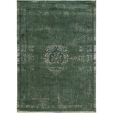 Louis De Poortere Fading World Medallion 9146 Majestic Forest Washable Polyester Flatweave Forest Green/Emerald Green/Moss Olive/Antique Ivory Eco-Rug