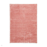 Lux Plain Plush Super-Soft Silky Shimmer Polyester Shaggy Blush Rug