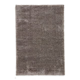 Lux Plain Plush Super-Soft Silky Shimmer Polyester Shaggy Charcoal Grey Rug