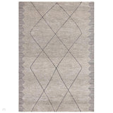Mason Diamond Modern Tribal Super Soft Carved Hi-Low Rib Textured Grey/Dark Grey/Cream