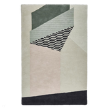Michelle Collins MC14 Modern Abstract Soft Hand-Woven Wool Beige/Green/Multi Rug