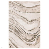 Mirage Quartz Modern Abstract Soft Hi-Lo Textured High-Density Pile Ivory/Olive Green/Beige/Charcoal/Taupe Rug