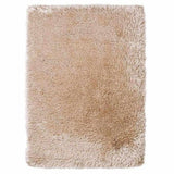 Montana Luxury Super Plush Heavyweight High-Density Hand-Woven Soft High-Pile Plain Polyester Tonal Textured Shimmer Shaggy Beige Rug
