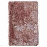 Montana Luxury Super Plush Heavyweight High-Density Hand-Woven Soft High-Pile Plain Polyester Tonal Textured Shimmer Shaggy Rose Rug