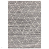 Noah Moroccan Berber Boho Tribal Hand-Woven Textured Wool Charcoal Grey Rug