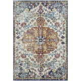 Nova NV12 Medallion Traditional Border Durable Easy-Care Polypropylene Short Pile Multicolour Rug
