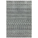 Nova NV34 Nomadic Modern Tribal Durable Easy-Care Polypropylene Short Pile Grey Rug