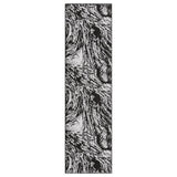 Obsidian Whirlpool OBS35 Modern Abstract Durable Easy-Care Low-Profile Short Pile Charcoal Black/Grey/Steel Grey/Ash Grey/Slate Grey Runner