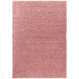 Oxford OXF00 Plain Plush Soft Stain-Resistant Textured Polypropylene Shaggy Baby Pink Rug