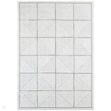 Patio PAT06 Check Modern Geometric Durable Stain-Resistant Weatherproof Flatweave In-Outdoor Ivory Rug