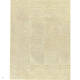 Penny Modern Geometric 3D Hand-Carved Hi-Low Soft Textured Wool Eucalyptus Green Rug