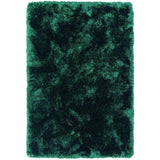 Plush Luxury Super Thick Heavyweight High-Density Hand-Woven Soft High-Pile Plain Polyester Tonal Textured Metallic Shimmer Shaggy Emerald Rug