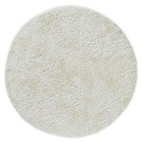 Plush Luxury Super Thick Heavyweight High-Density Hand-Woven Soft High-Pile Plain Polyester Tonal Textured Metallic Shimmer Shaggy White Round Rug