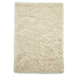 Polar Plush Plain Super Soft Fluffy Faux Fur Feel Textured Ultra Fine Yarn Acrylic Hand-Tufted Wispy Long Strand Shaggy Beige Rug