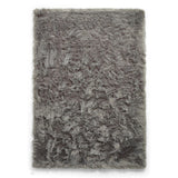 Polar Plush Plain Super Soft Fluffy Faux Fur Feel Textured Ultra Fine Yarn Acrylic Hand-Tufted Wispy Long Strand Shaggy Grey Rug