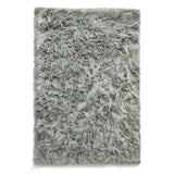 Polar Plush Plain Super Soft Fluffy Faux Fur Feel Textured Ultra Fine Yarn Acrylic Hand-Tufted Wispy Long Strand Shaggy Light Grey Rug