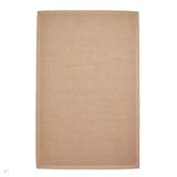 Portland Jute Cotton Border Modern Plain Hand-Woven Textured Herringbone Flatweave Natural/Soft Beige Rug