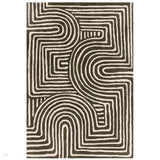 Reef RF30 Curve Modern Geometric Hand-Woven Wool Forest Green/Cream Rug